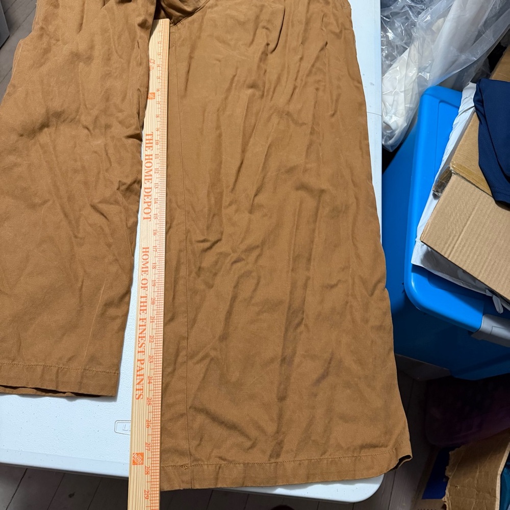 Madewell Wide-Leg Pants in Camel Brown - Picture 9 of 14